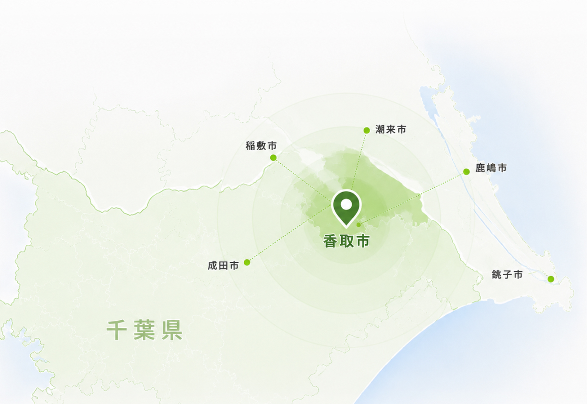 対応エリアの地図