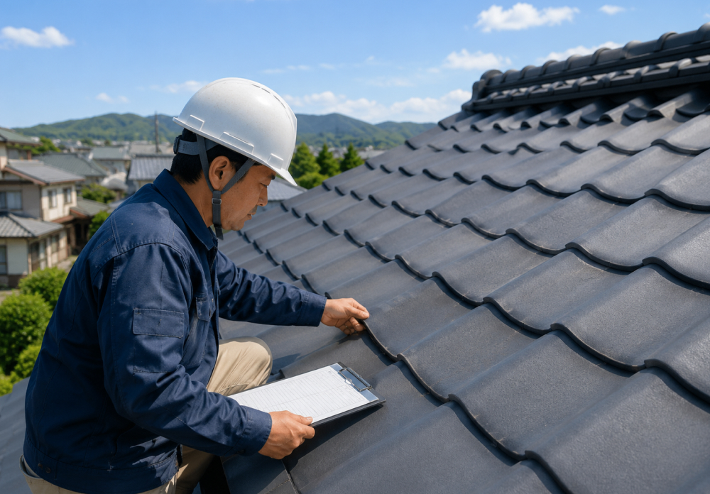瓦屋根診断士による屋根の点検
