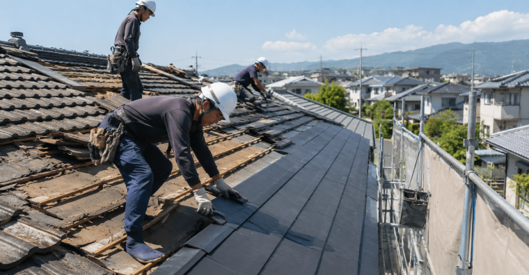 屋根葺き替え工事